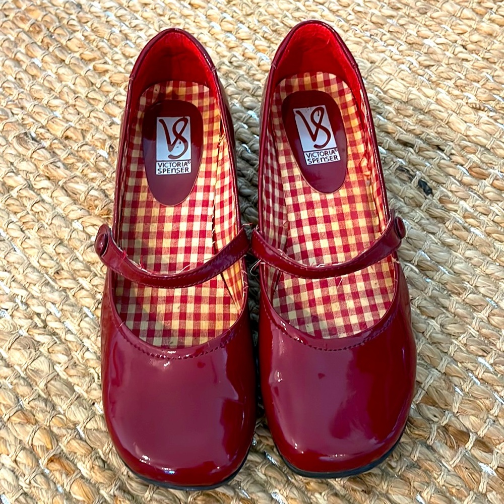 Red Victoria Spenser Ruthie - Shiny Red Mary Jane Shoes